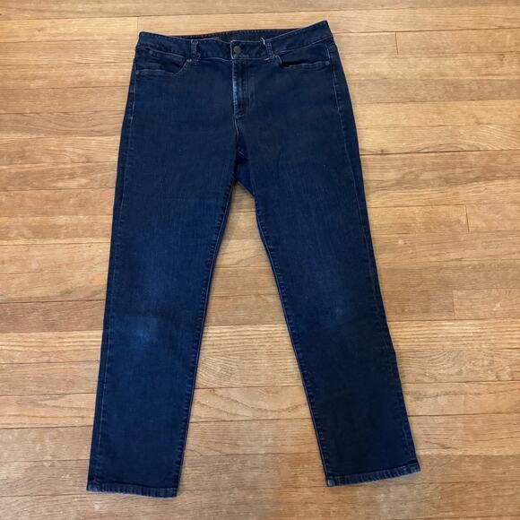 Talbots Denim - Talbots curvy slim ankle dark wash mid rise casual jeans pants size 12/31
 b6